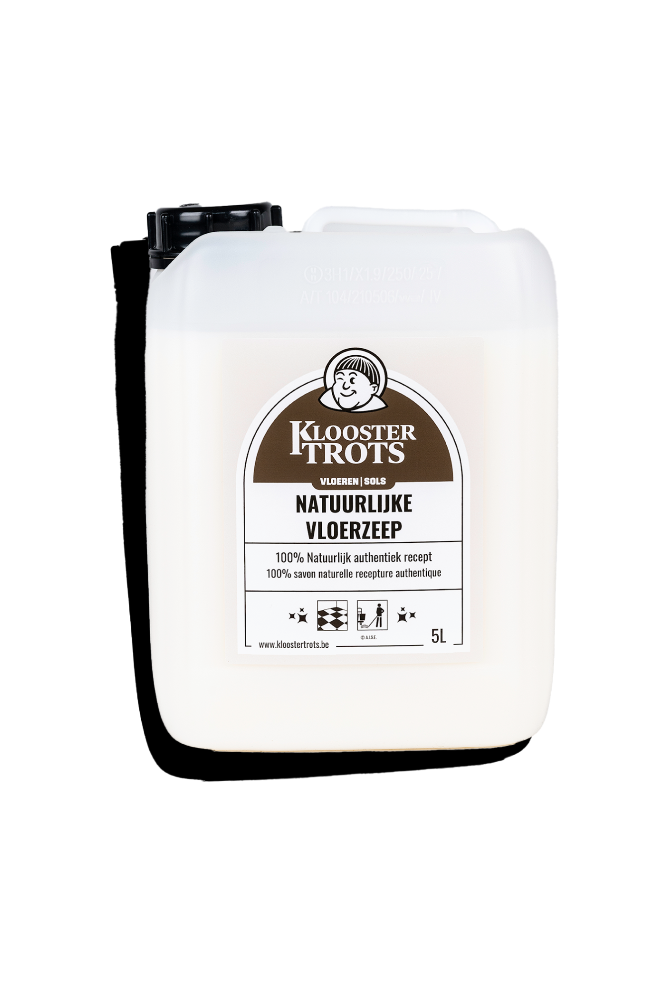 Kloostertrots jerrycan 5 liter met natuurlijke vloerzeep