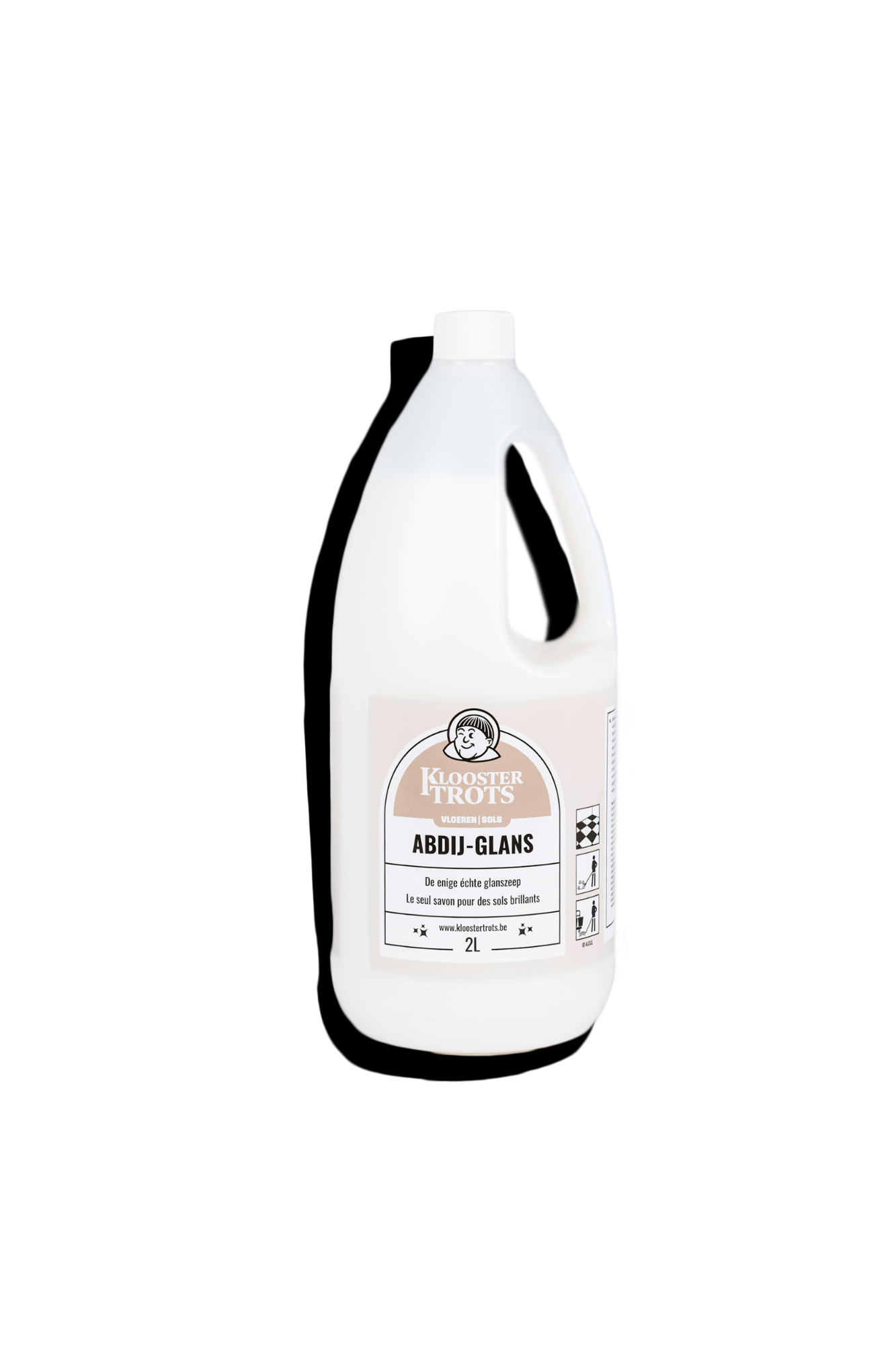 Kloostertrots Abdij glans zeep voor glanzende vloeren in fles van 2 liter