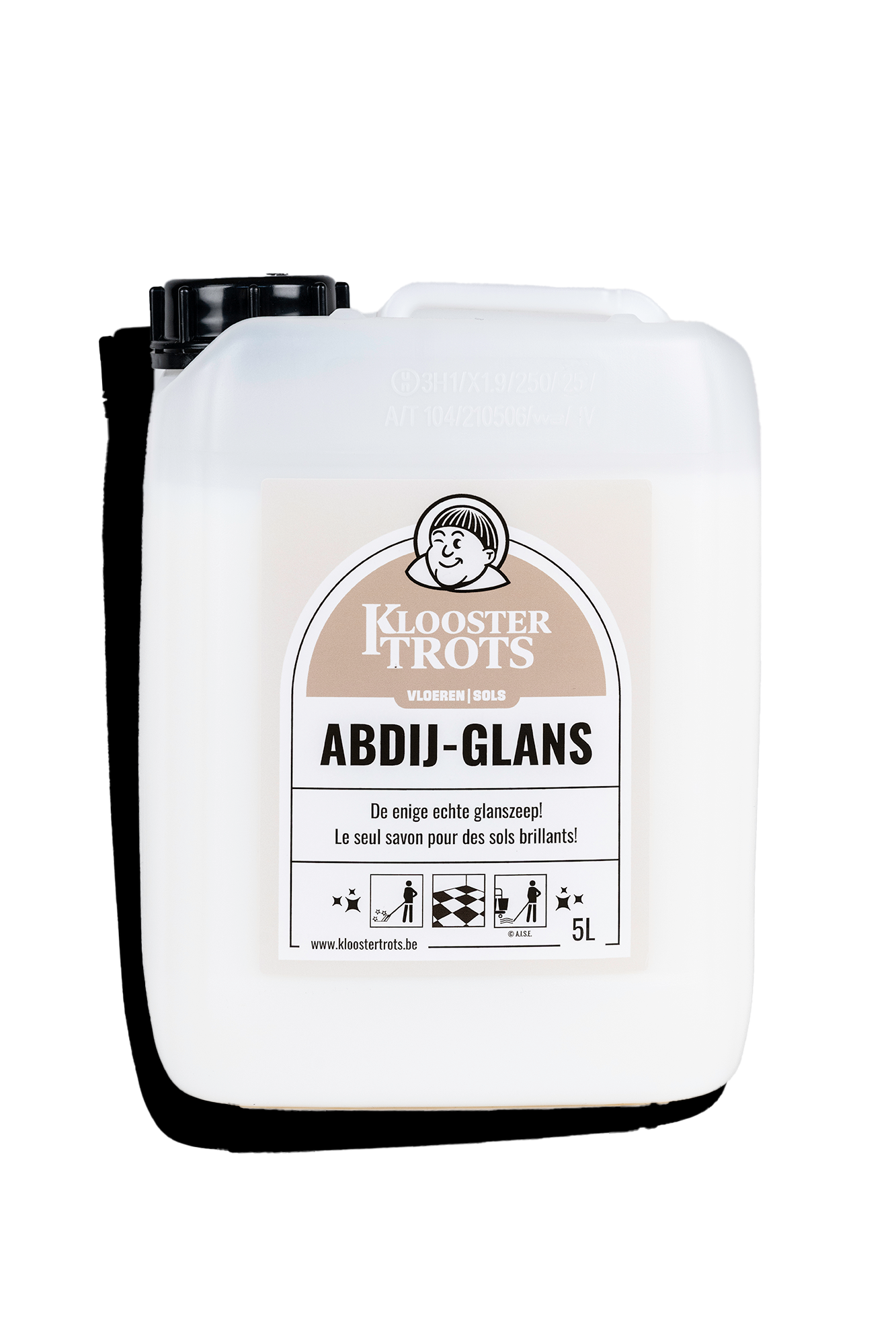 Abdij glans vloerzeep in grote bidon van 5 liter van Kloostertrots