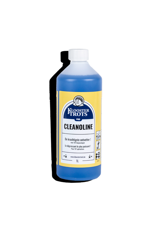 Kloostertrots Cleanoline ontvetter in fles van 1 liter met draaidop