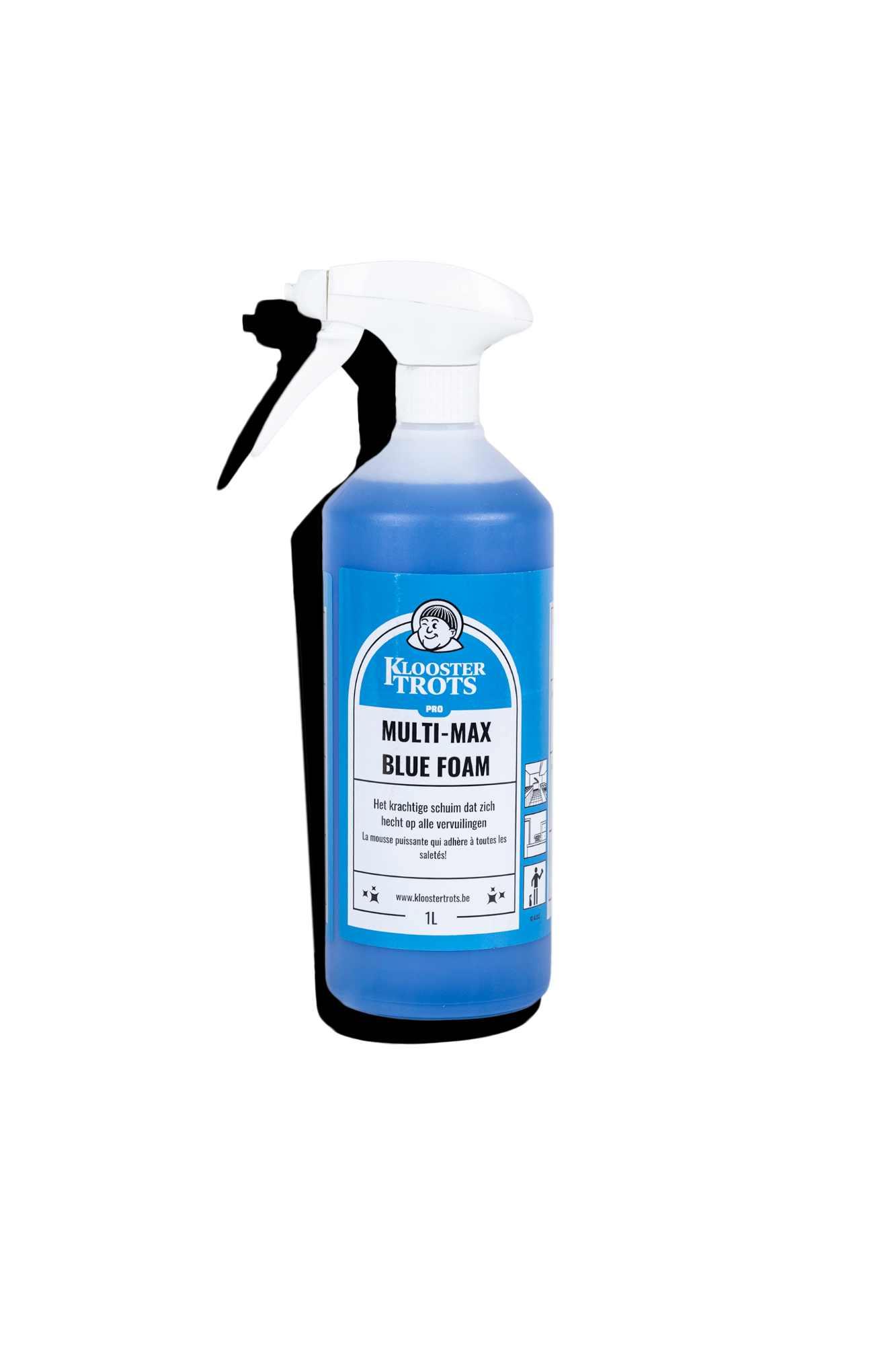 Kloostertrots Multi max blue foam riniger in sprayflacon van 1 liter