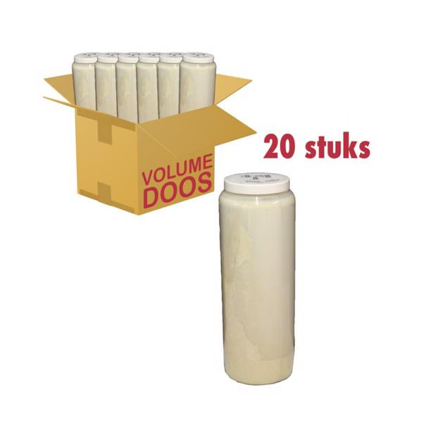 witte noveenkaarsen set van 20 stuks religieuze kaarsen. volumedoos, kaarsen branden 9 dagen
